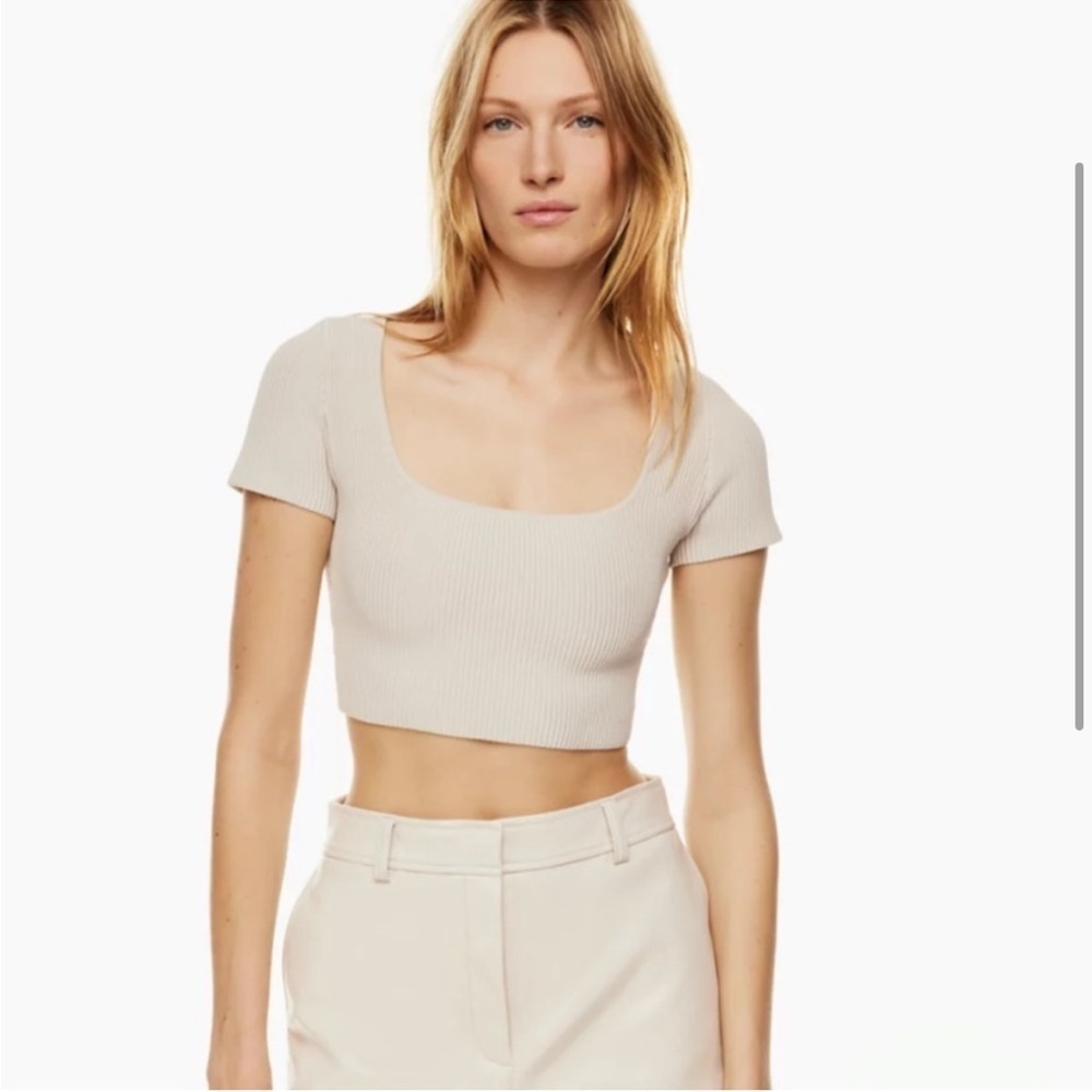 Aritzia - Babaton Sculpt Knit Squareneck Top